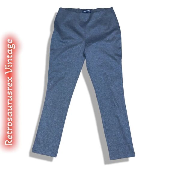 MIRA 88 stretch heather gray pull on business casual trouser pants, size 8 - Picture 2 of 5